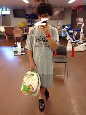 「アイテム（アナログ腕時計、ピンク系）」を使った、こーじやこーじさん（メンズ・173cm）の夏コーディネート