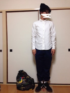 「FAT(エフエイティー)のアイテム(バッグ)」を使った、こーじやこーじさん(メンズ・173cm)の秋コーディネート