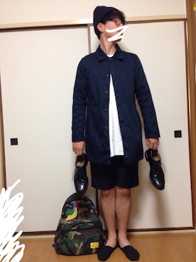 「FAT(エフエイティー)のアイテム(バッグ)」を使った、こーじやこーじさん(メンズ・173cm)の秋コーディネート