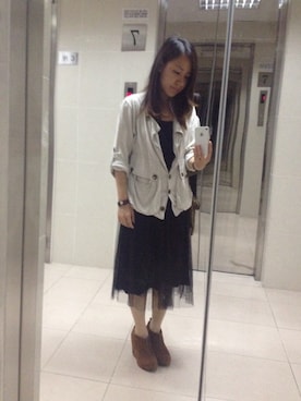 「Jeffrey Campbell（ジェフリーキャンベル）のアイテム（その他シューズ）」を使った、CarmeNさん（レディース・147cm）の秋コーディネート