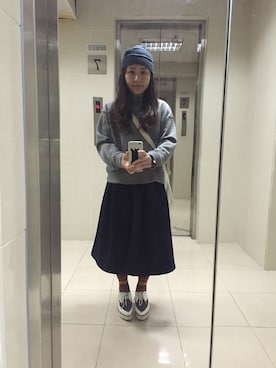 「Jeffrey Campbell（ジェフリーキャンベル）のアイテム（モカシン/デッキシューズ）」を使った、CarmeNさん（レディース・147cm）の春コーディネート