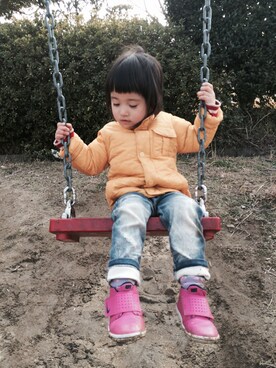 「GAP（ギャップ）のアイテム（ブルゾン）」を使った、yunoomoniさん（キッズ・90cm）の春コーディネート