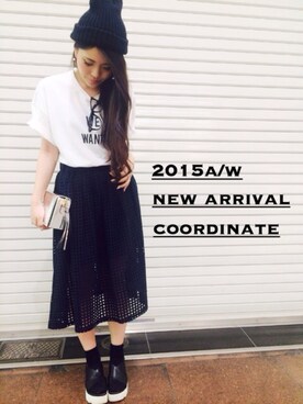 「Narcissus（ナルシス）のアイテム」を使った、Narcissus ESTさん（レディース・159cm）の夏コーディネート