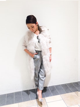 「coordinate」｜「アイテム（ノーカラージャケット）」を使った、Narcissus ESTさん（レディース・152cm）の秋コーディネート