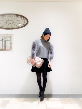 「coordinate」｜「アイテム（帽子）」を使った、Narcissus ESTさん（レディース・165cm）の冬コーディネート