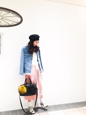 「アイテム（チャーム）」を使った、Narcissus ESTさん（レディース・162cm）の冬コーディネート