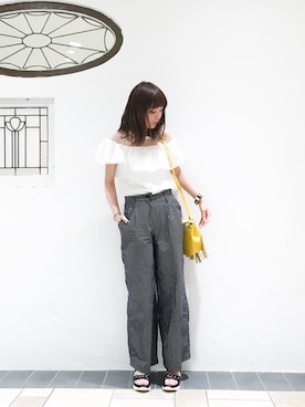 「アイテム（バッグ）」を使った、Narcissus ESTさん（レディース・182cm）の春コーディネート