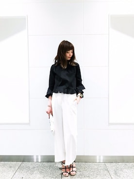 「アイテム（トップス）」を使った、Narcissus ESTさん（レディース・182cm）の春コーディネート