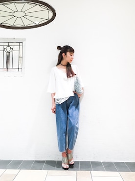 「アイテム（チョーカー）」を使った、Narcissus ESTさん（レディース・152cm）の夏コーディネート