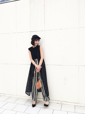 「coordinate」｜「アイテム（帽子）」を使った、Narcissus ESTさん（レディース・172cm）の夏コーディネート