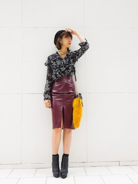 「花柄プリント」｜Narcissus ESTさん（レディース・172cm）の秋コーディネート