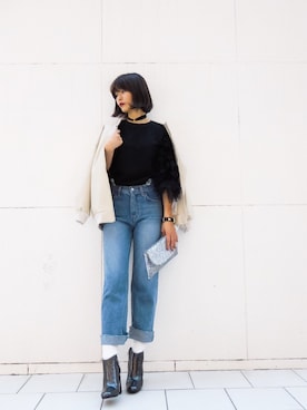 「アイテム（チョーカー）」を使った、Narcissus ESTさん（レディース・172cm）の秋コーディネート