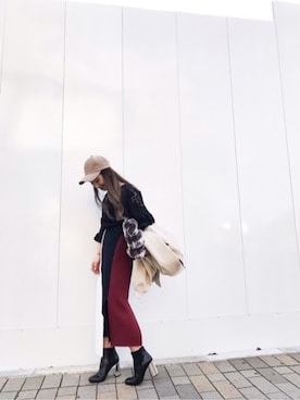 「ファークラッチ」｜「アイテム（ブーツ）」を使った、Narcissus ESTさん（レディース・155cm）の秋コーディネート