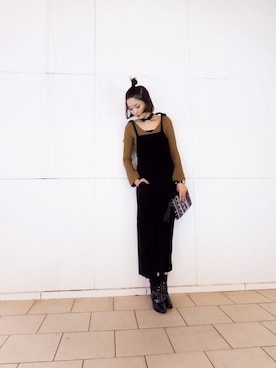 「アイテム（オールインワン・サロペット）」を使った、Narcissus ESTさん（レディース・172cm）の秋コーディネート