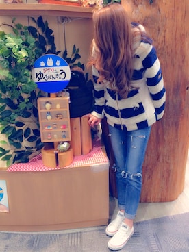 「ROXY（ロキシー）のアイテム（その他アウター）」を使った、yunさん（レディース・161cm）の冬コーディネート