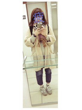 「ADPOSION（アドポーション）のアイテム（アナログ腕時計）」を使った、ちめさん（レディース・162cm）の冬コーディネート