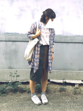 「ADPOSION（アドポーション）のアイテム（アナログ腕時計）」を使った、ちめさん（レディース・162cm）の春コーディネート