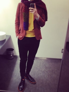 「Paul Smith（ポールスミス）のアイテム（その他シューズ）」を使った、ゆうすけさん（メンズ・178cm）の冬コーディネート