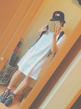 「FOREVER 21（フォーエバー トゥエンティーワン）のアイテム（Tシャツ/カットソー、ホワイト系）」を使った、ヒ ラ タさん（レディース・162cm）の夏コーディネート