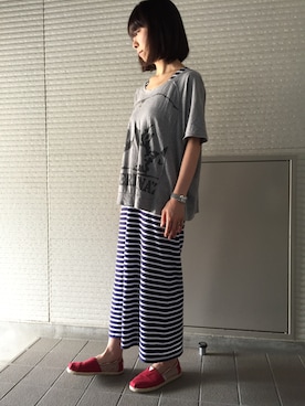 「RUST（ラスト）のアイテム（アクセサリー）」を使った、mamenaoさん（レディース・153cm）の夏コーディネート