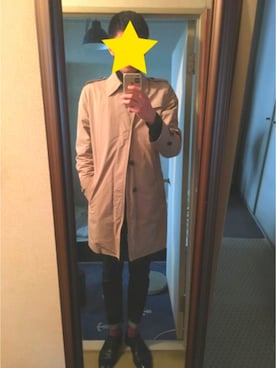 「シック」｜「アイテム（トレンチコート）」を使った、TAKKさん（メンズ・178cm）の春コーディネート