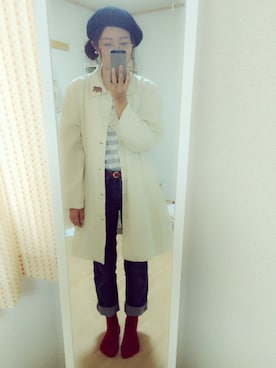 「カメラ女子」｜「アイテム（レッグウェア）」を使った、 chiさん（レディース・156cm）の秋コーディネート