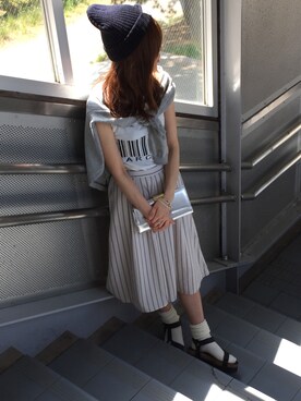 「GRL（グレイル）のアイテム（シューズ）」を使った、rico❤️さん（レディース・159cm）の春コーディネート