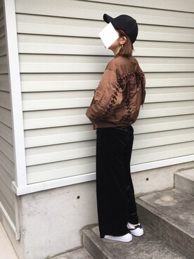 「G.V.G.V.（ジーヴィージーヴィー）のアイテム（ブルゾン）」を使った、symさん（レディース・158cm）の冬コーディネート