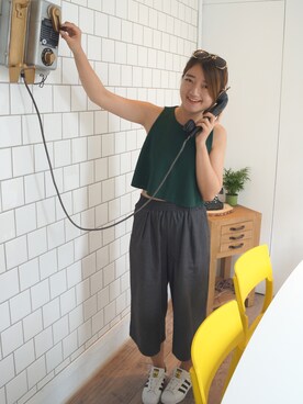 「vieso（ヴィエソ）のアイテム」を使った、VIVIAさん（レディース・160cm）の夏コーディネート