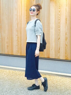 「SENSE OF PLACE by URBAN RESEARCH（センスオブプレイスバイアーバンリサーチ）のアイテム」を使った、Creamさん（レディース・158cm）の夏コーディネート