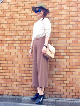 Creamさんの「(ROSE BUD)21028 PEACE WING TIP W/STUDS SHOES ウイングチップシューズ」を使ったコーディネート