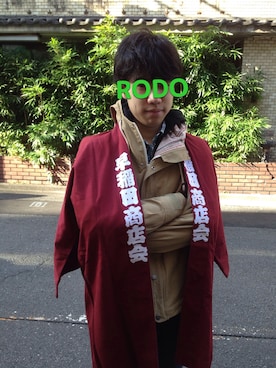 「祭り」｜「アイテム（ジャケット/アウター）」を使った、服飾ロドリゲスさん（メンズ・174cm）の秋コーディネート