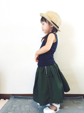 yannchan使用「green label relaxing（サイドジップ スカート）」的時尚穿搭