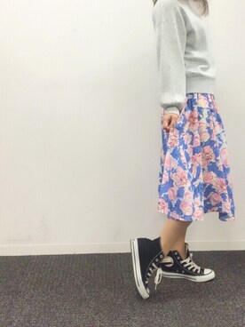 「N.（N. Natural Beauty Basic）（エヌエヌナチュラルビューティーベーシック）のアイテム（スウェット）」を使った、yuyuさん（レディース・159cm）の春コーディネート