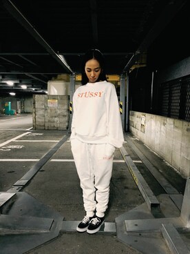「SET UP」｜「アイテム（スウェット）」を使った、i_am_azsさん（レディース・160cm）の冬コーディネート