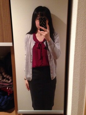 「ボウタイ」｜mochiさん（レディース・157cm）の冬コーディネート