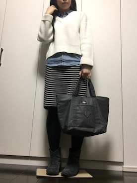 「フレアスリーブ」｜mochiさん（レディース・157cm）の春コーディネート