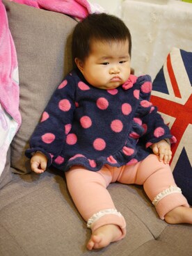 「no brand（ノーブランド）のアイテム（その他トップス）」を使った、Oreoさん（キッズ・70cm）の夏コーディネート