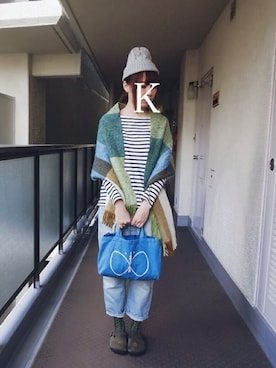 「靴下チラ見せ」｜「アイテム（サンダル）」を使った、kukkaさん（レディース・165cm）の秋コーディネート