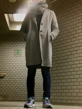 「AS KNOW AS PINKY（アズノゥアズピンキー）のアイテム」を使った、カーリーさん（メンズ・168cm）の冬コーディネート