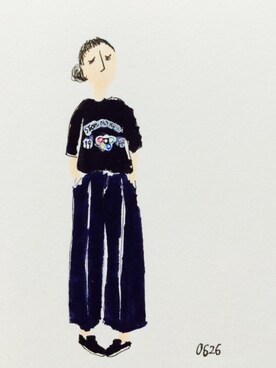 「オルチャンファッション」｜「アイテム（スラックス）」を使った、Harryさん（レディース・167cm）の夏コーディネート