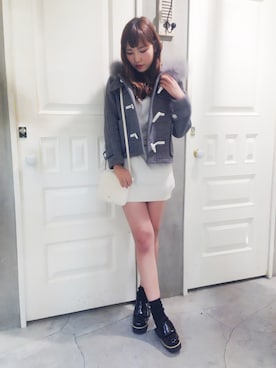 「snidel」｜「アイテム（ジャケット/アウター）」を使った、manami Kinoshitaさん（レディース・163cm）の冬コーディネート