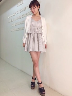 「SNIDEL（スナイデル）のアイテム（パンプス）」を使った、manami Kinoshitaさん（レディース・163cm）の春コーディネート