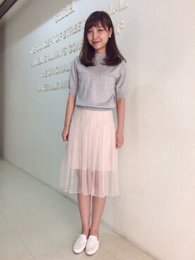 「SNIDEL（スナイデル）のアイテム（パンプス）」を使った、manami Kinoshitaさん（レディース・163cm）の春コーディネート