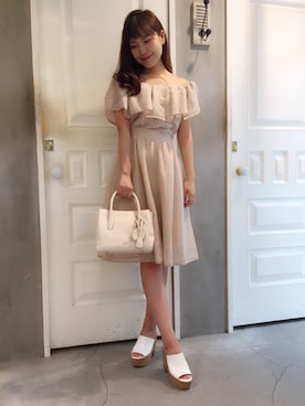 「snidel」｜「アイテム（バッグ）」を使った、manami Kinoshitaさん（レディース・163cm）の夏コーディネート