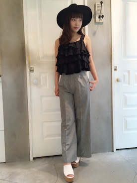 「snidel」｜manami Kinoshitaさん（レディース・163cm）の夏コーディネート