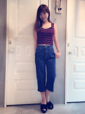 「snidel」｜manami Kinoshitaさん（レディース・163cm）の夏コーディネート