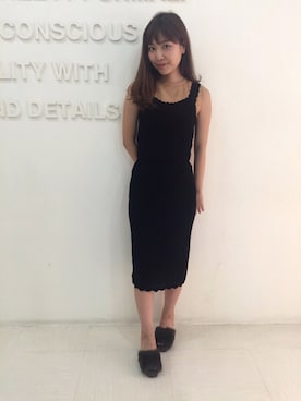 「膝丈スカート」｜manami Kinoshitaさん（レディース・163cm）の夏コーディネート