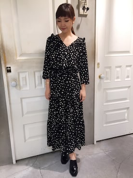 「snidel」｜「アイテム（ワンピース/ドレス）」を使った、manami Kinoshitaさん（レディース・163cm）の秋コーディネート