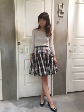manami Kinoshitaさんの「バックリボンバルーンスカート」を使ったコーディネート